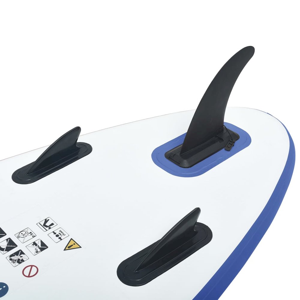 Stand Up Paddle Board Set SUP Surfboard Inflatable Blue and White - vidaXL