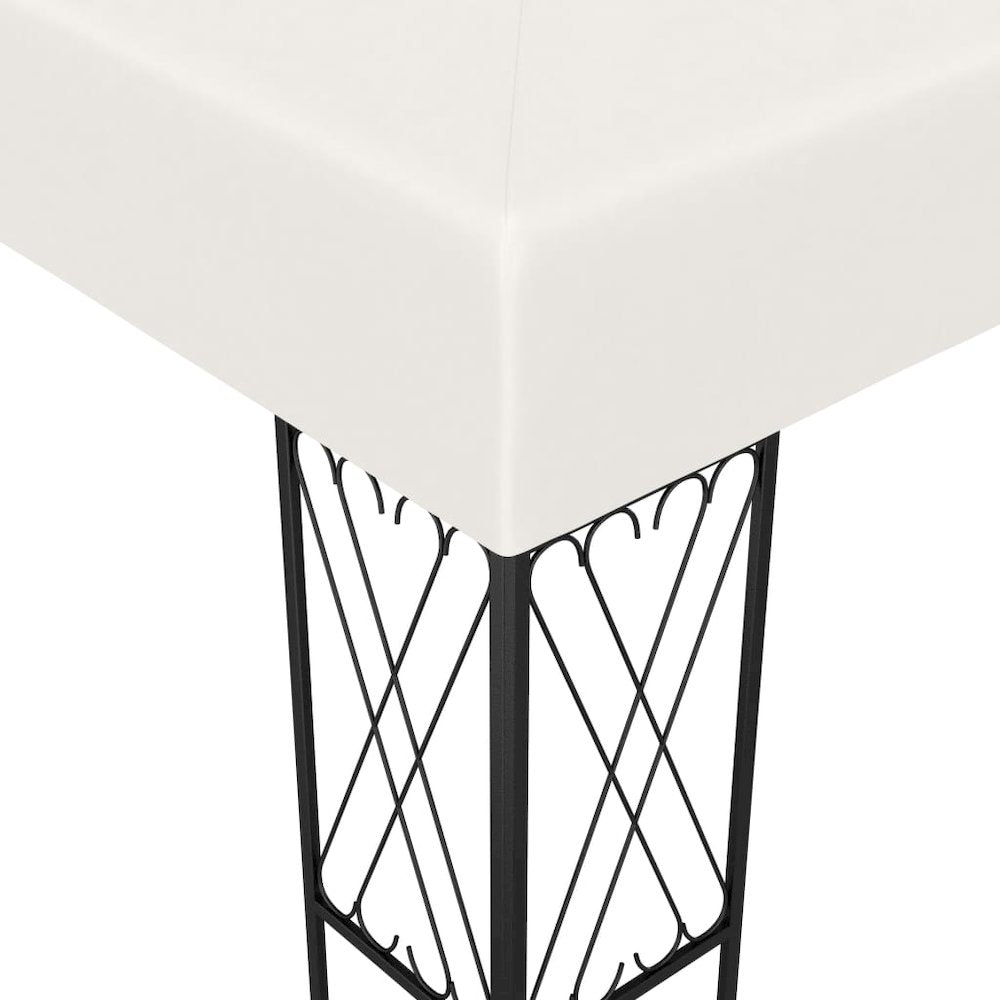 Gazebo Cream Polyester 3x3 ft Durable Gazebo Square - vidaXL