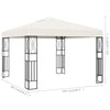 Gazebo Cream Polyester 3x3 ft Durable Gazebo Square - vidaXL