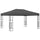 Gazebo Anthracite 100% polyester, steel 10 x 13 ft Tough Gazebo - vidaXL