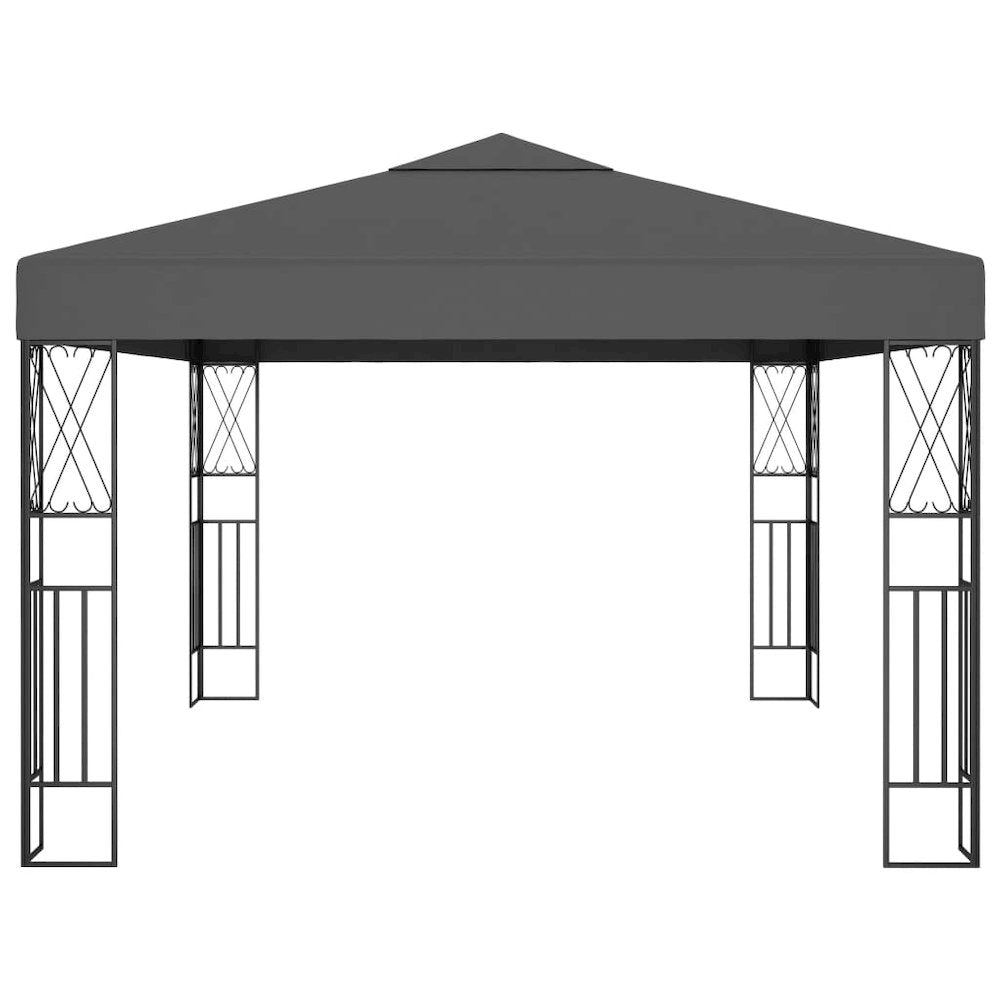 Gazebo Anthracite 100% polyester, steel 10 x 13 ft Tough Gazebo - vidaXL