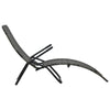 Sun Lounger Grey Made of PE rattan and powder-coated steel - vidaXL