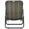 Sun Lounger Grey Made of PE rattan and powder-coated steel - vidaXL