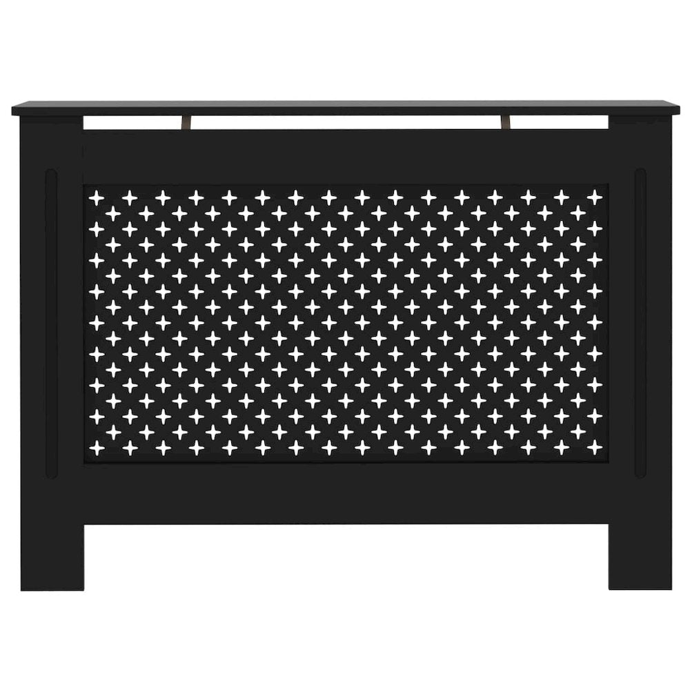 vidaXL Radiator Cover Black 44.1''x17.5''x31.9'' MDF, 288192