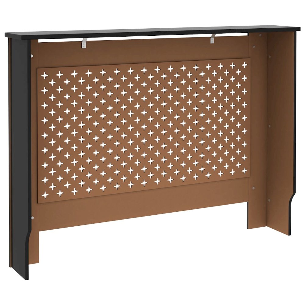 vidaXL Radiator Cover Black 44.1''x17.5''x31.9'' MDF, 288192