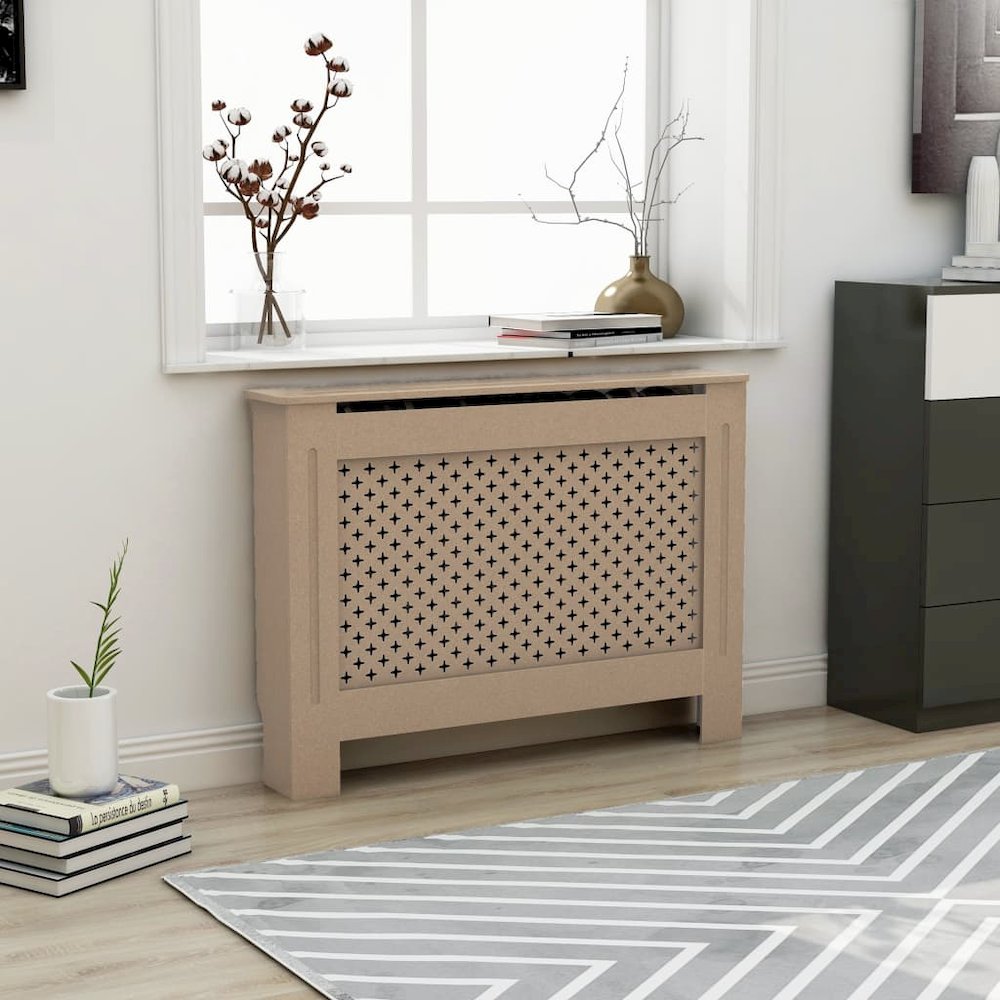 vidaXL Radiator Cover 44.1''x17.5''x31.9'' MDF, 288193
