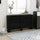 vidaXL Radiator Cover Black 59.8''x17.5''x31.9'' MDF, 288195