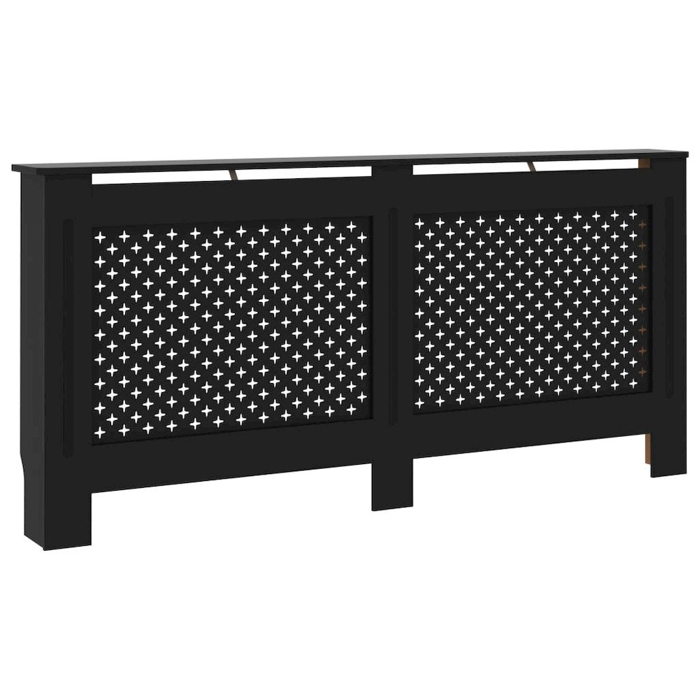 vidaXL Radiator Cover Black 67.7''x17.5''x31.9'' MDF, 288198