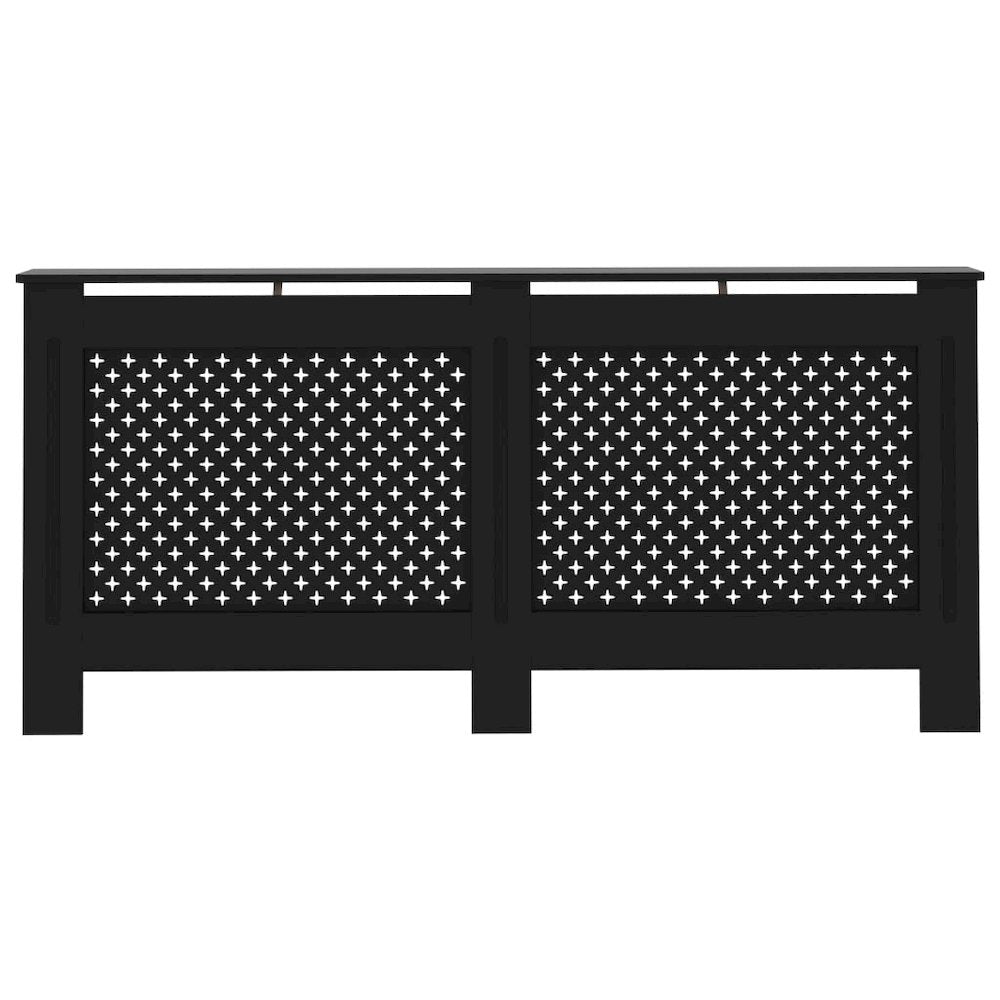 vidaXL Radiator Cover Black 67.7''x17.5''x31.9'' MDF, 288198