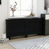 vidaXL Radiator Cover Black 67.7''x17.5''x31.9'' MDF, 288198