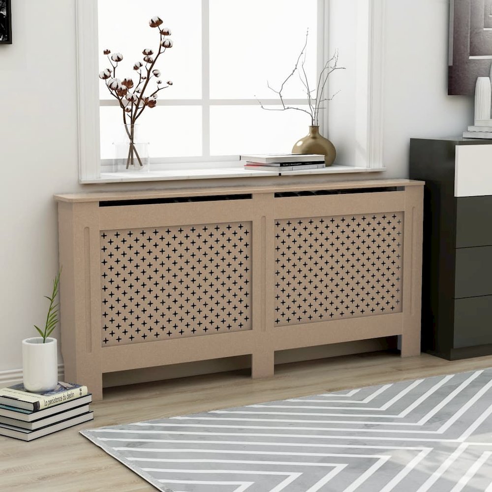 vidaXL Radiator Cover 67.7''x17.5''x31.9'' MDF, 288199