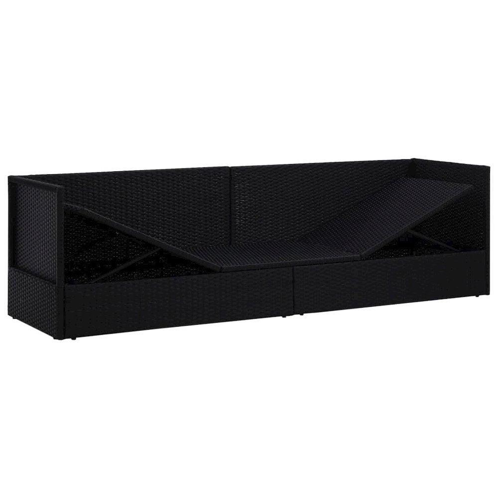 Garden Bed Black, Cream White PE Rattan, Powder-Coated Steel - vidaXL