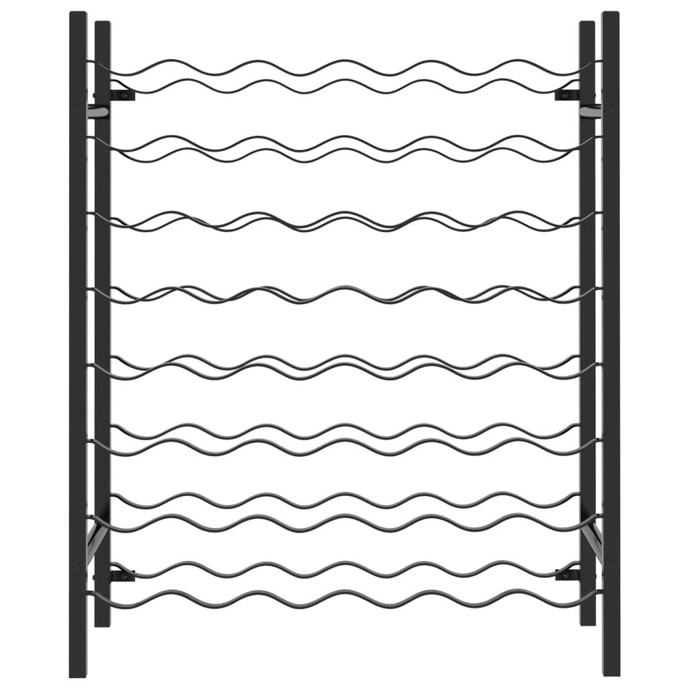 Wine Rack for 48 Bottles Black Metal - vidaXL