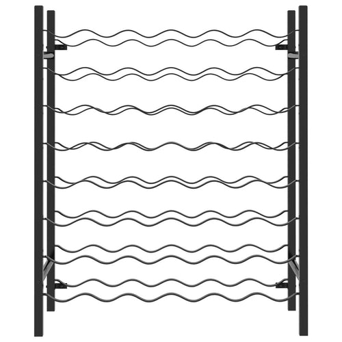 Wine Rack for 48 Bottles Black Metal - vidaXL