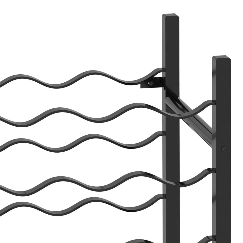 Wine Rack for 48 Bottles Black Metal - vidaXL