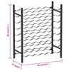 Wine Rack for 48 Bottles Black Metal - vidaXL