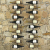 Wall-mounted Wine Racks for 20 Bottles 2 pcs Black Metal - vidaXL