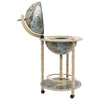 vidaXL Globe Bar Wine Stand Eucalyptus Wood Blue
