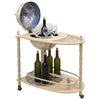 vidaXL Freestanding Globe Bar Wind Stand Eucalyptus Wood Green, 320908