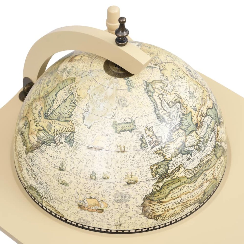 vidaXL Freestanding Globe Bar Wind Stand Eucalyptus Wood Green, 320908