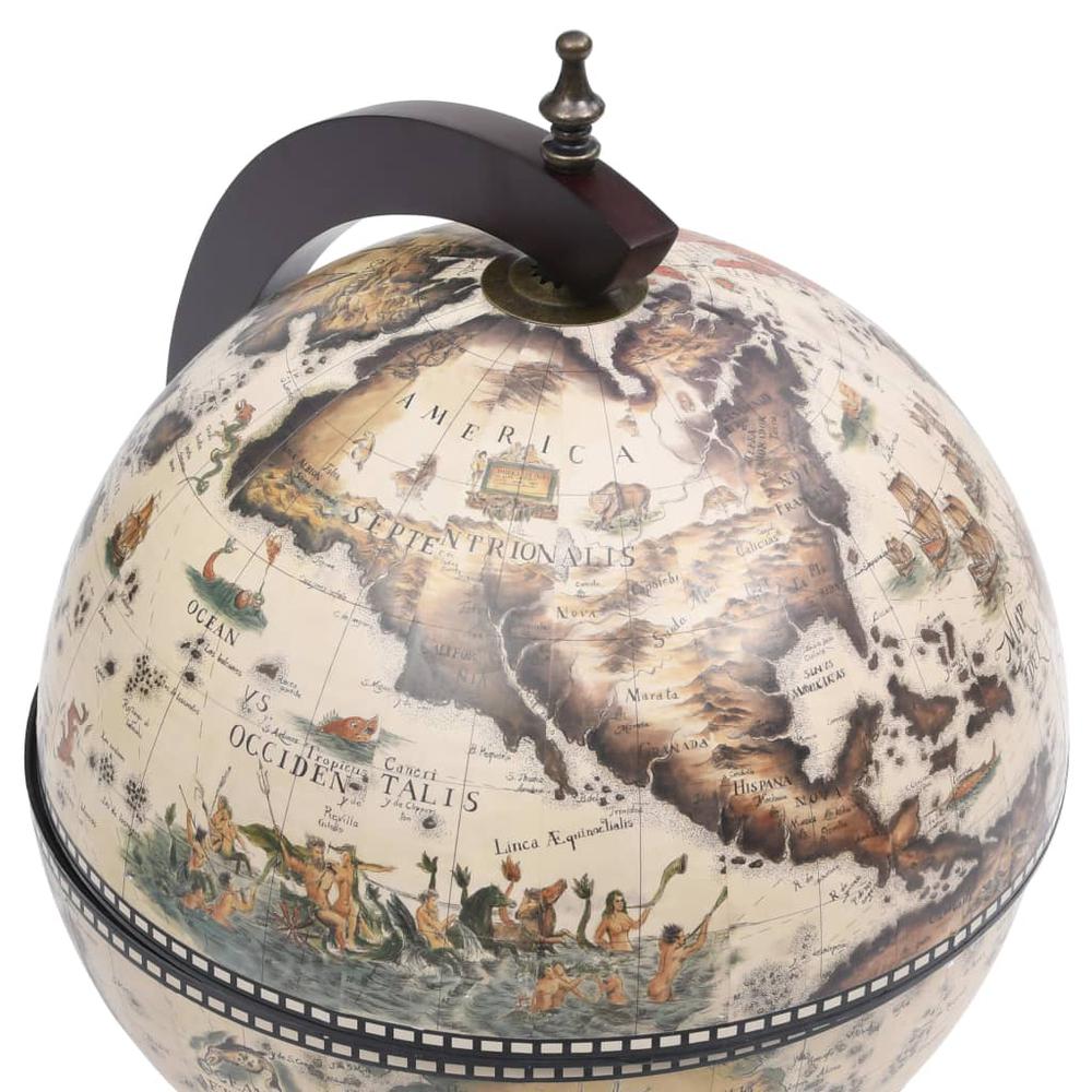 vidaXL Tabletop Globe Bar Wine Stand Eucalyptus Wood White, 320910