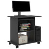 Computer Desk Gray Engineered wood Compact Sliding Components - vidaXL