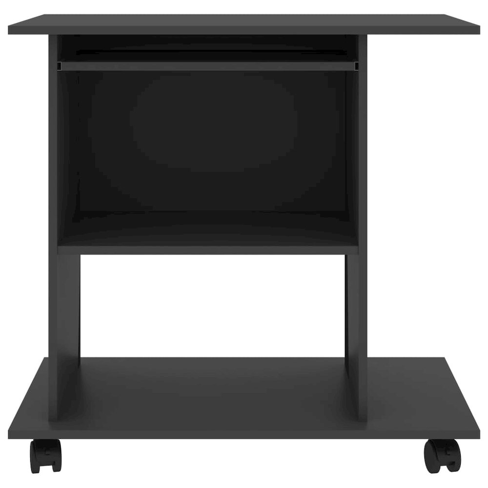 Computer Desk Gray Engineered wood Compact Sliding Components - vidaXL