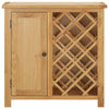 vidaXL Wine Cabinet for 11 Bottles 31.5''x12.6''x31.5'' Solid Oak Wood, 289200