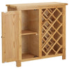 vidaXL Wine Cabinet for 11 Bottles 31.5''x12.6''x31.5'' Solid Oak Wood, 289200