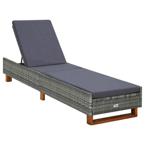 Sunbed Grey, Dark Grey - vidaXL