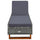 Sunbed Grey, Dark Grey - vidaXL
