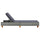 Sunbed Grey PE Rattan Standard Adjustable Armrests Sunbed - vidaXL