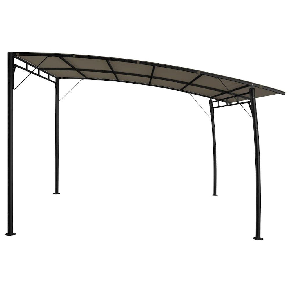 Sunshade Awning Taupe Powder-coated steel, 100% polyester - vidaXL