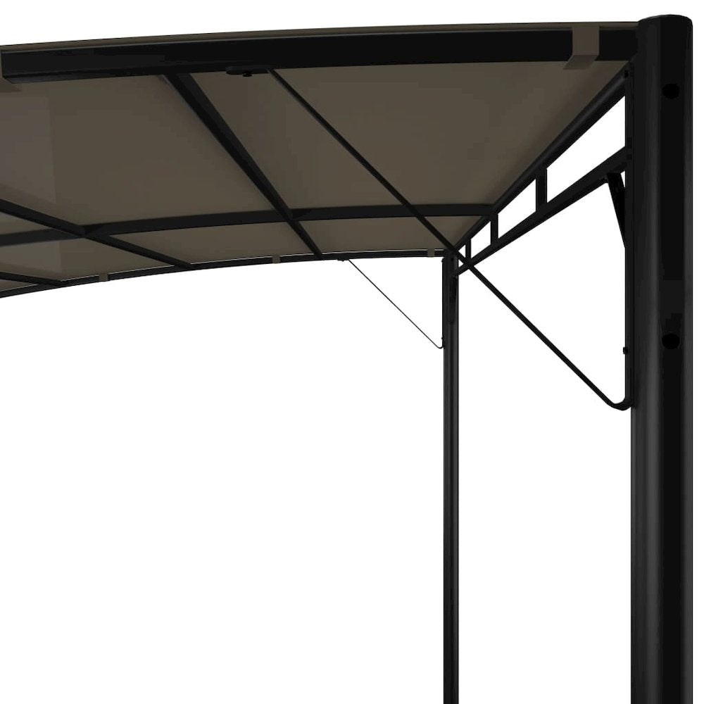 Sunshade Awning Taupe Powder-coated steel, 100% polyester - vidaXL