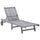 Sunlounger Grey wash Solid Acacia wood Standard Height-Adjustable - vidaXL