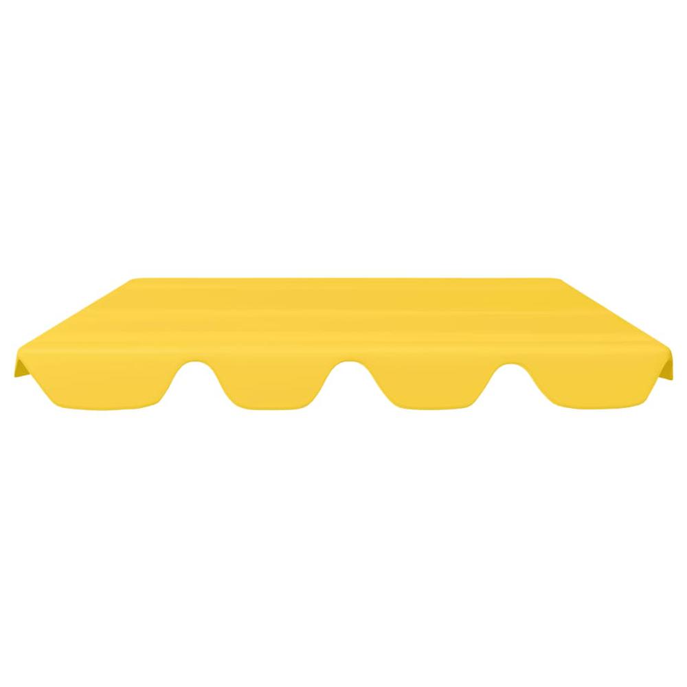 vidaXL Replacement Canopy for Garden Swing Yellow 89''x73.2'' 270 g/mÂ², 312091