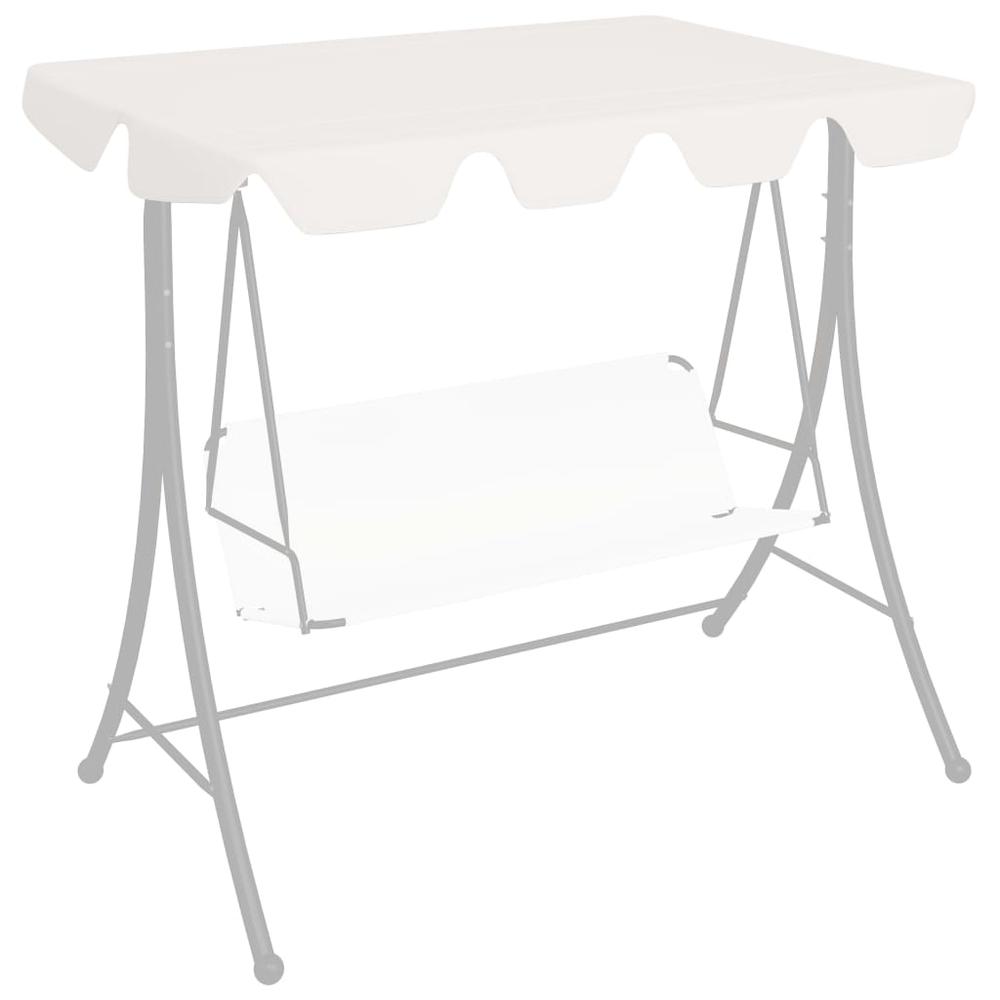 vidaXL Replacement Canopy for Garden Swing White 89''x73.2'' 270 g/mÂ², 312096