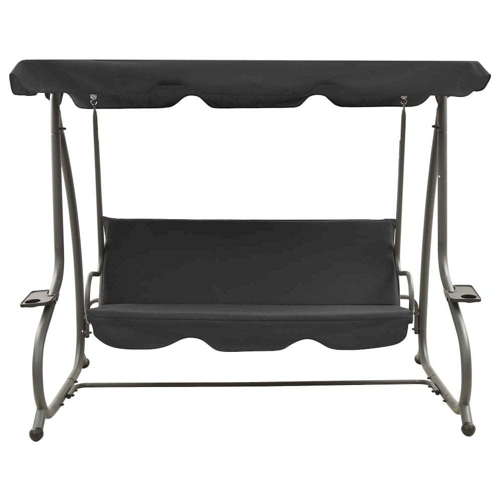 Swing Bench Anthracite PVC-coated fabric, powder-coated steel - vidaXL
