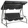 Swing Bench Anthracite PVC-coated fabric, powder-coated steel - vidaXL