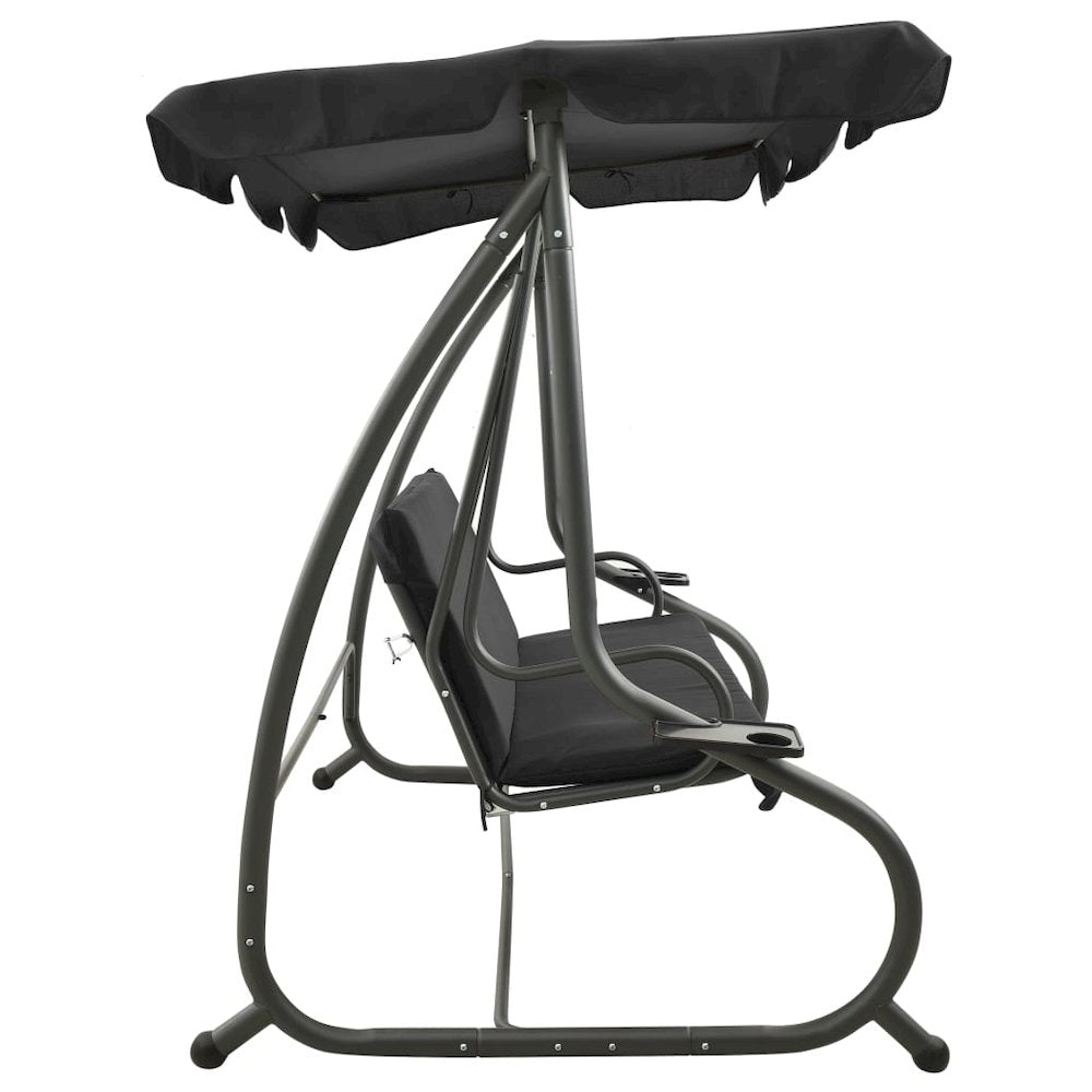 Swing Bench Anthracite PVC-coated fabric, powder-coated steel - vidaXL