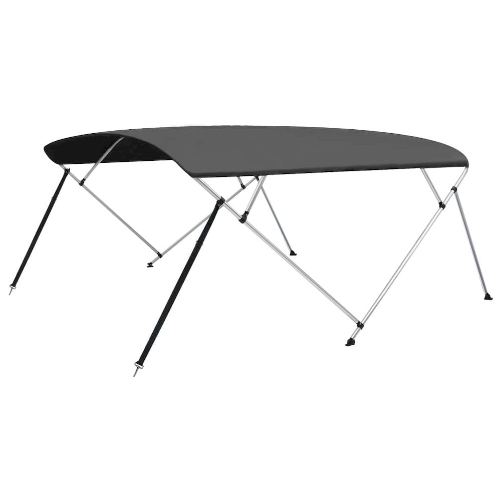 vidaXL 4 Bow Bimini Top Anthracite 95.7''x(90.6''-96.1'')x53.9'' 3142