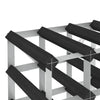 Wine Rack for 20 Bottles Black Solid Pine Wood - vidaXL