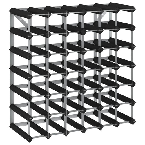 Wine Rack for 42 Bottles Black Solid Pine Wood - vidaXL