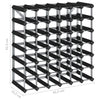 Wine Rack for 42 Bottles Black Solid Pine Wood - vidaXL