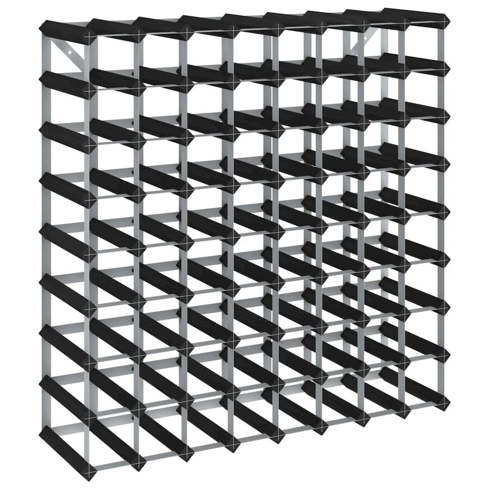 Wine Rack for 72 Bottles Black Solid Pine Wood - vidaXL