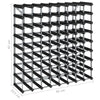 Wine Rack for 72 Bottles Black Solid Pine Wood - vidaXL