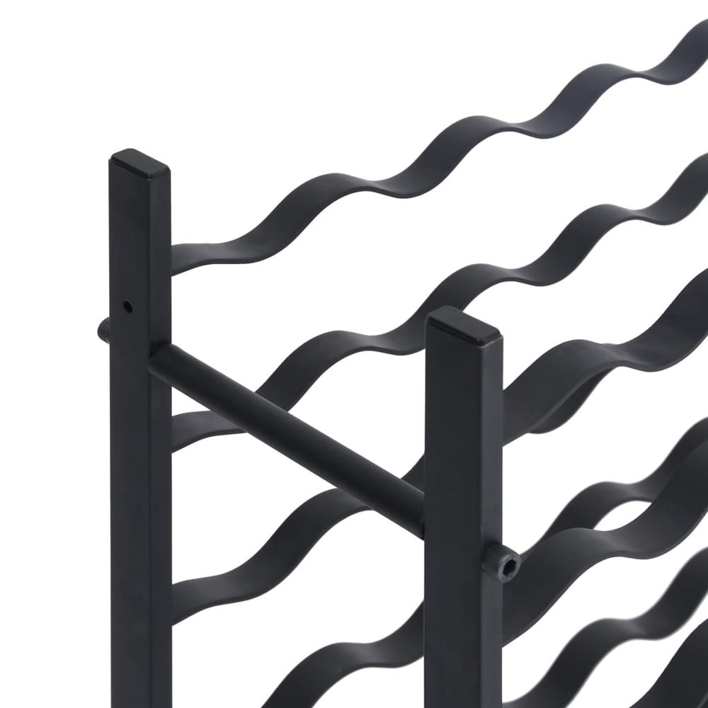 Wine Rack for 96 Bottles Black Iron - vidaXL