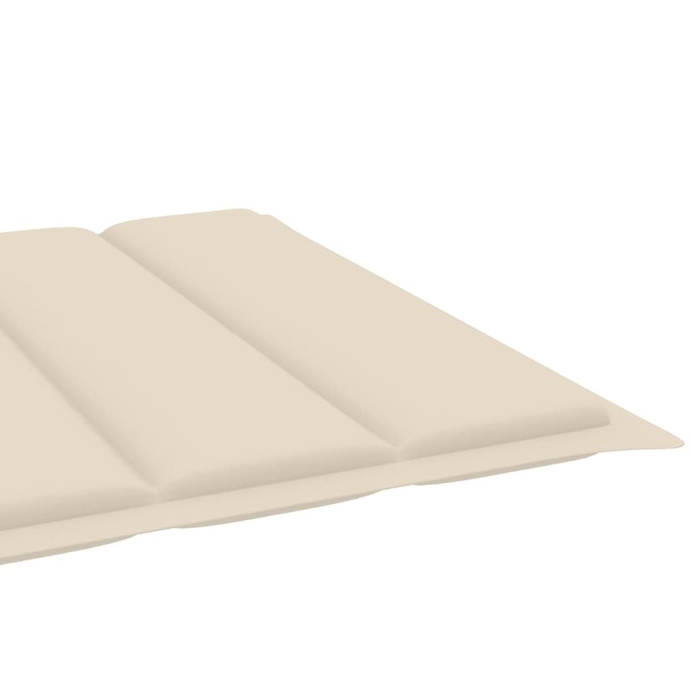 Sunlounger Grey Acacia wood, Polyester Single - vidaXL