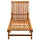 Sunlounger Brown with cream cushion Solid Acacia wood Standard - vidaXL