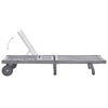 Sunlounger Grey Solid Acacia wood Standard Height-Adjustable - vidaXL